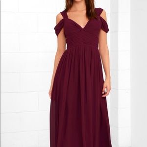 Burgundy bridesmaid dress